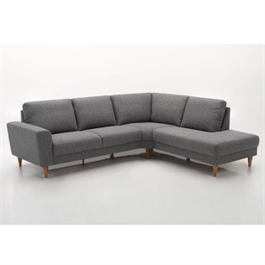 Stamford sofa med Open End - 292 x 209 - Stof Montana Grey
